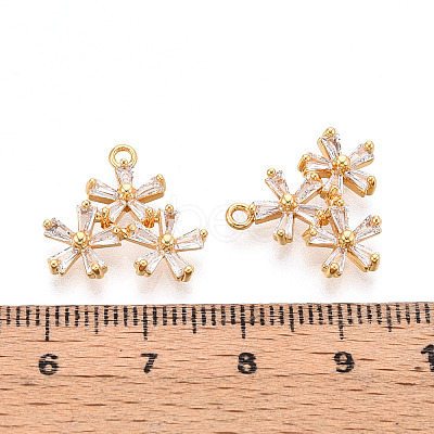Brass Micro Pave Cubic Zirconia Pendants KK-N263-43G-1