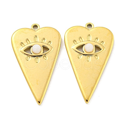 Natural White Jade Heart Eye Pendants STAS-L278-114G-01-1