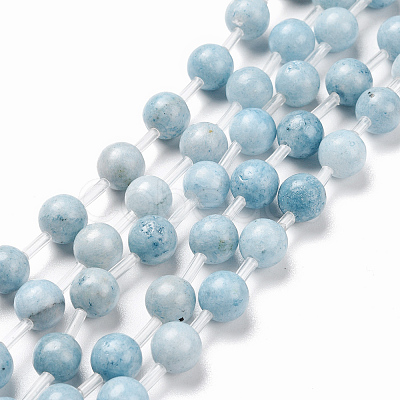 Natural Celestite/Celestine Beads Strands G-I203-A-8mm-1