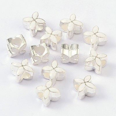 Alloy Enamel European Beads MPDL-R006-06-1