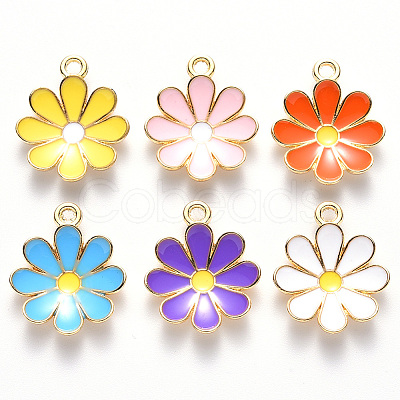Alloy Enamel Pendants X-ENAM-S121-116-G-1
