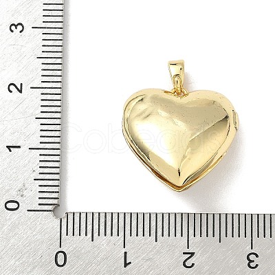 Brass Micro Pave Cubic Zirconia Locket Pendants KK-F905-05G-01-1
