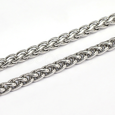 Tarnish Resistant 304 Stainless Steel Wheat Chains CHS-L001-30-5mm-1