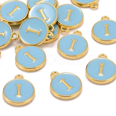 Golden Plated Alloy Enamel Charms X-ENAM-S118-04I-1