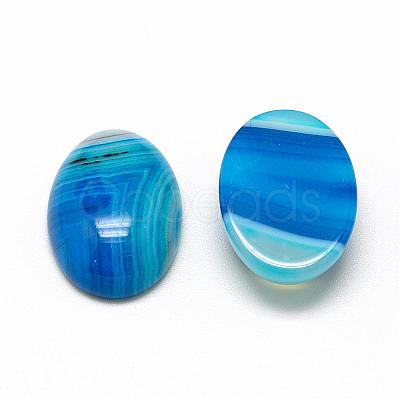 Natural Striped Agate/Banded Agate Cabochons G-R415-18x25-12-1