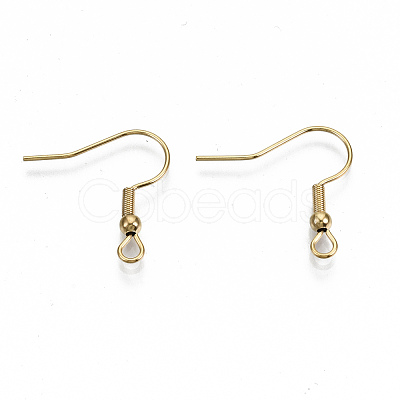 304 Stainless Steel Earring Hooks X-STAS-S111-001G-NR-1