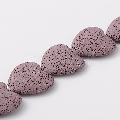 Natural Lava Rock Beads Strands G454-1-1