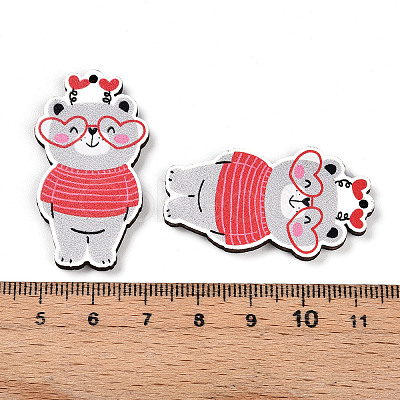 Printed Wood Pendants WOOD-T032-04T-1