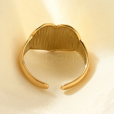 304 Stainless Steel Open Cuff Rings for Women STAS-Z108-05G-05-1