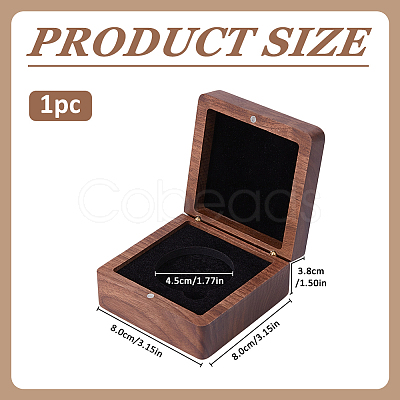 Wood Commemorative Coin Storage Magnetic Boxes CON-WH0133-009B-1