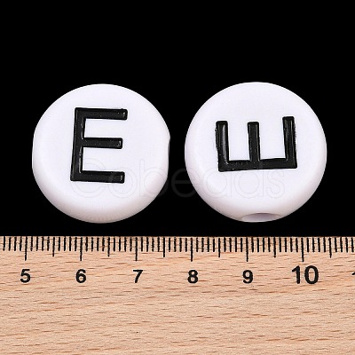 Opaque White Acrylic European Beads AC-CBA3BDD-01E-1