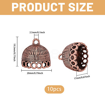 10Pcs Tibetan Style Alloy Pendant Bails FIND-CA0011-43R-1