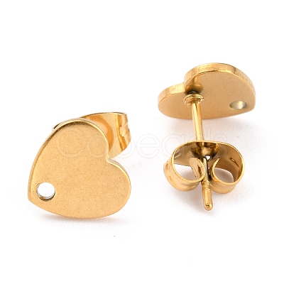 Ion Plating(IP) 304 Stainless Steel Stud Earring Findings EJEW-O104-13G-1
