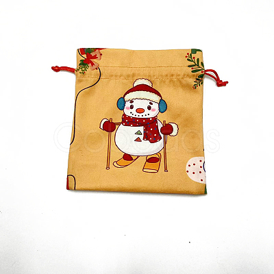 Christmas Printed Cloth Drawstring Bags XMAS-PW0001-235C-1