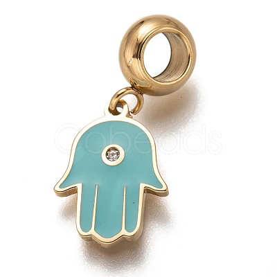 304 Stainless Steel European Dangle Charms STAS-I177-24B-1