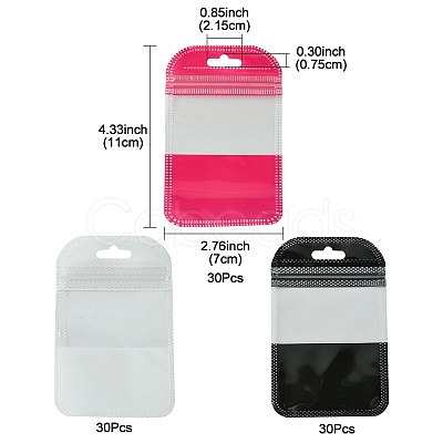 30Pcs Plastic Packaging Resealable Bags OPP-FS0001-08C-1