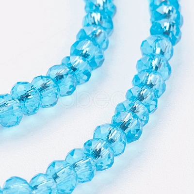Transparent Glass Beads Strands X-GLAA-R135-2mm-08-1
