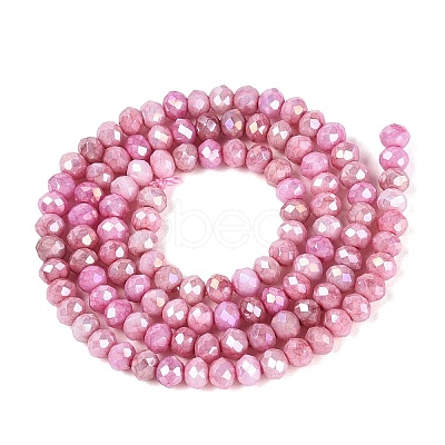Anti-Tarnish Electroplate Rondelle Glass Beads Strands EGLA-T021-3mm-17-14-1