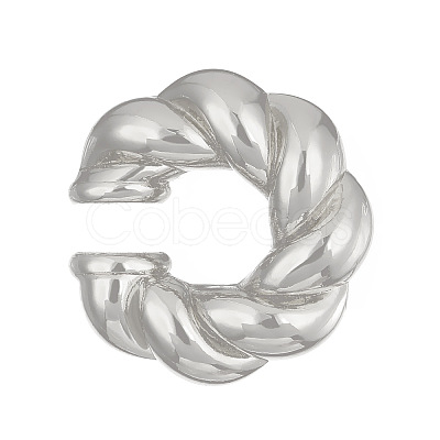 Twist C-Shaped CCB Plastic Cuff Earrings WH-WG6582D-01-1