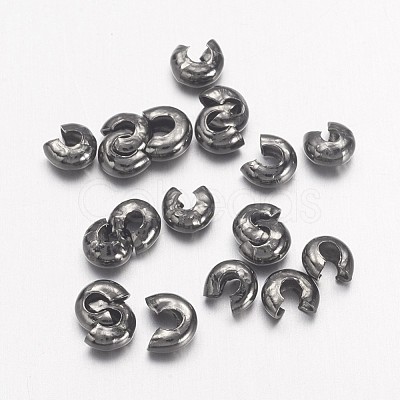 Iron Crimp Beads Covers X-IFIN-H028-B-1