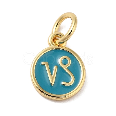Real 18K Gold Plated Brass Enamel Charms KK-L216-001G-G05-1