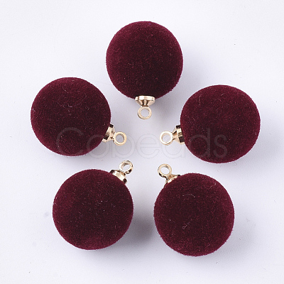 Flocky Acrylic Pendants FIND-T046-33D-05-1