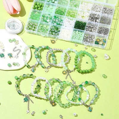 DIY Glass Beads Bracelets Jewelry Making Kit DIY-FS0007-69-1