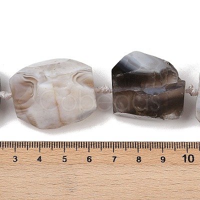Raw Rough Natural Botswana Agate Beads Strands G-S396-04A-1