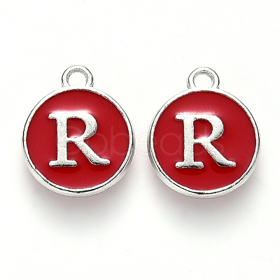 Platinum Plated Alloy Enamel Charms LS-ENAM-S118-03R-P-1