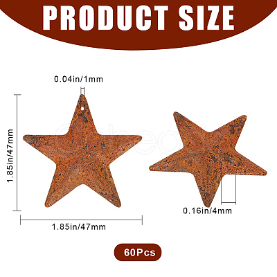 60Pcs Iron Pendants IFIN-GF0001-42A-1