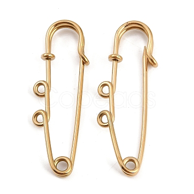 Ion Plating(IP) 304 Stainless Steel Safety Pins Brooch Findings STAS-K252-05A-G-1