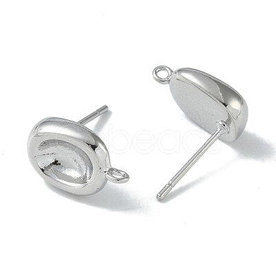 Brass Stud Earring Findings EJEW-H006-01P-1