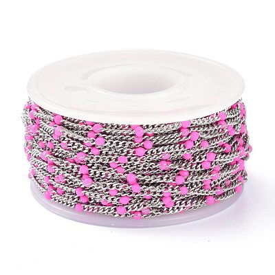 304 Stainless Steel Enamel Curb Chains CHS-P013-01P-07-1