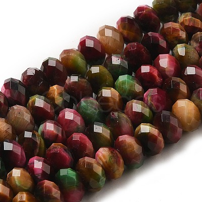 Natural Rainbow Tiger Eye Beads Strands G-NH0002-D03-03-1