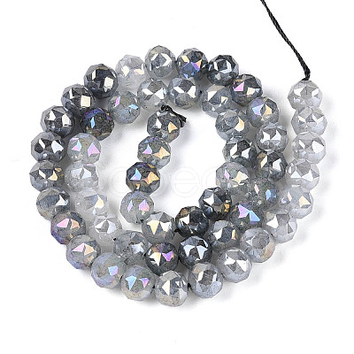 Anti-Tarnish Electroplate Glass Beads Strands GLAA-N064-8mm-14-1