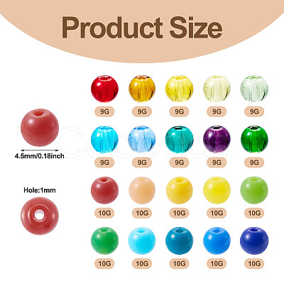 1990Pcs 20 Styles Transparent & Opaque Colours Glass Seed Beads SEED-TA0001-42-1