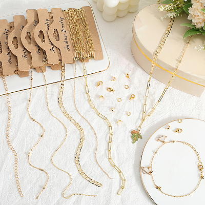 DIY Brass Bracelets & Necklaces Jewelry Making Kits DIY-SC0028-28-1