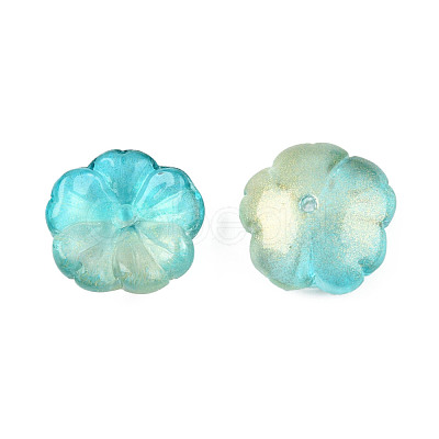 Transparent Spray Painted Glass Beads GLAA-Q089-003-G001-1