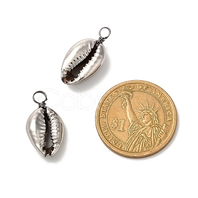 Electroplated Shell Beads Pendants PALLOY-JF01002-1