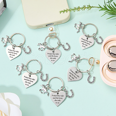 6Pcs Alloy Keychains KEYC-SW00044-1