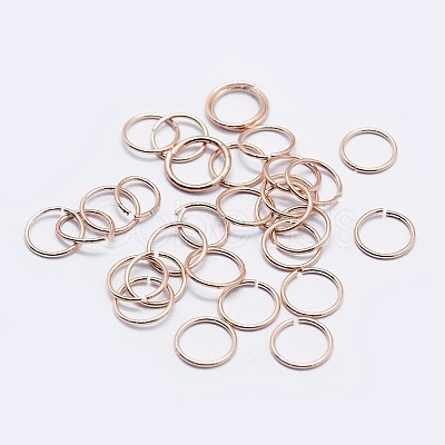 925 Sterling Silver Open Jump Rings STER-F036-02RG-0.7x6mm-1