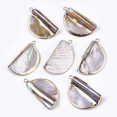 Natural Freshwater Shell Pendants SHEL-R048-08-1