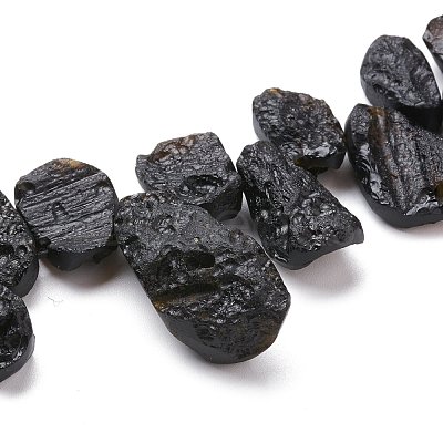 Natural Tektite Beads Strands G-K419-02B-1