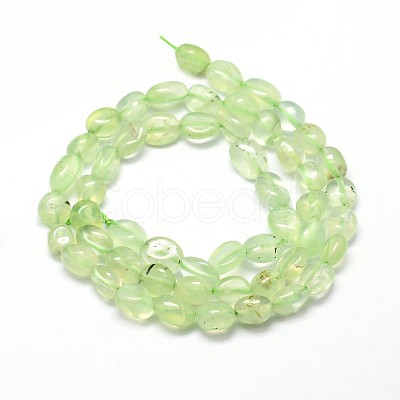 Natural Prehnite Nuggets Beads Strands G-J335-44-1