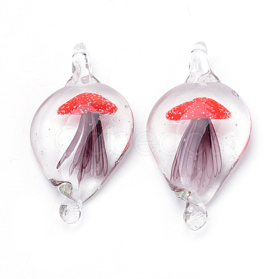 Handmade Lampwork Big Pendants LAMP-R138-12-B-1