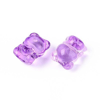 Baking Paint Transparent Glass Beads DGLA-N018-02G-1