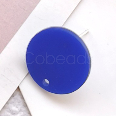 Resin Stud Earring Findings EJEW-CJC0001-14K-1