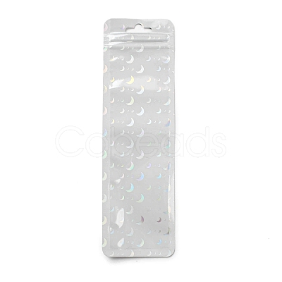 Rectangle Glitter Holographic Plastic Yin-yang Zip Top Gift Bags OPP-E004-01C-D02-1
