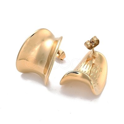 Ion Plating(IP) 304 Stainless Steel Stud Earrings EJEW-K281-08G-1