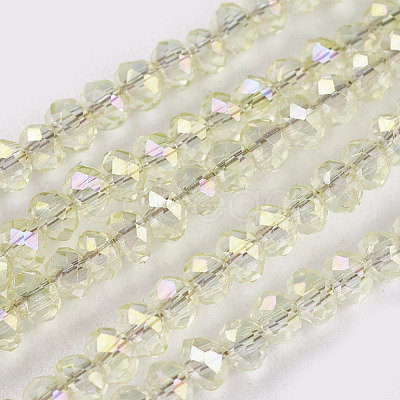 Electroplate Glass Beads Strands EGLA-J025-F24-1